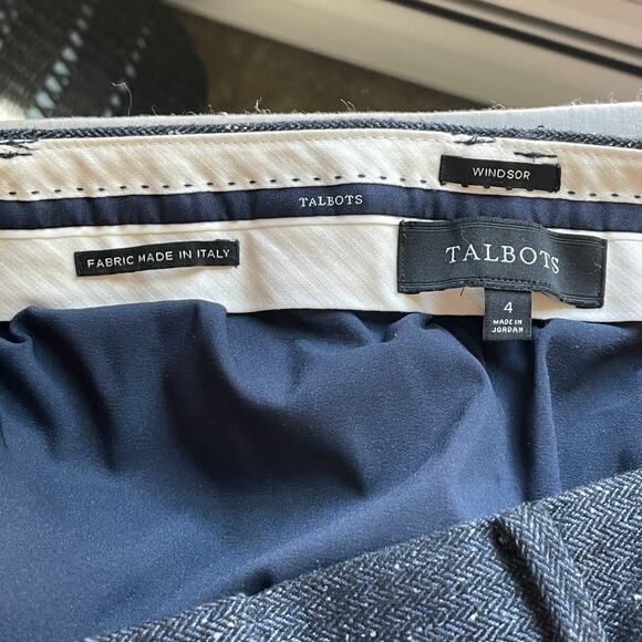 Talbots Windsor Womens Tweed Dress Pants Straight Wide Leg Careerwear Size 4 - Picture 9 of 10